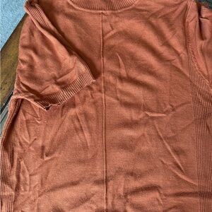 Rust Orange Lightweight Knit Top
